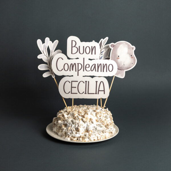 CAKE TOPPER Ippopotami